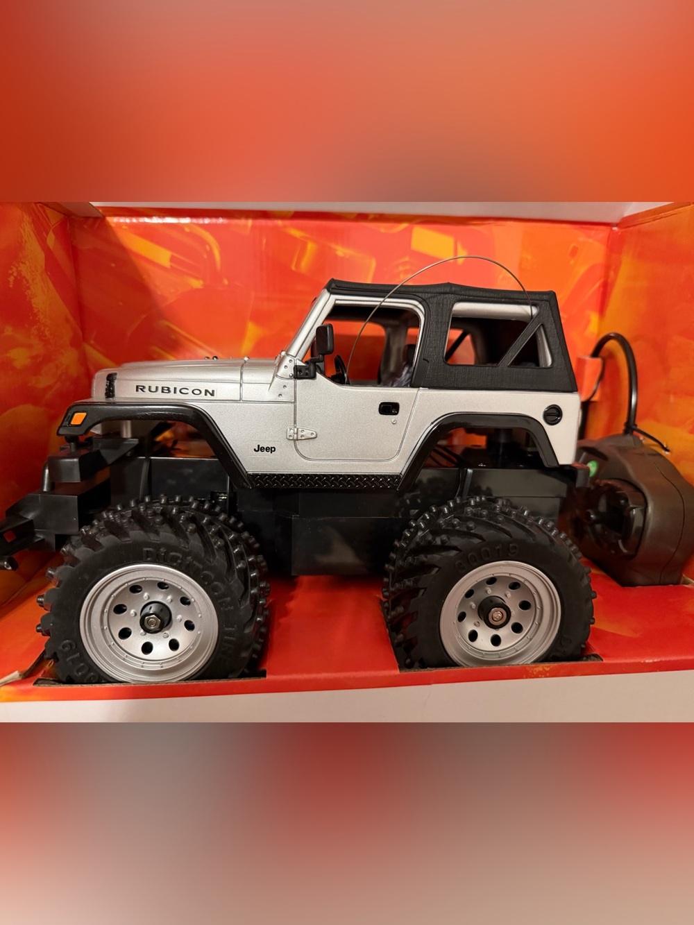 Jeep Silver and Black Rubicon Monster Truck